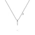 Solid 925 Sterling Silver Initial Crystal Personalised Alphabet Letter Necklace Silver